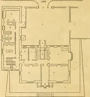 An illustration from An encyclopædia of cottage, farm, and villa architecture and furniture : containing numerous designs for dwellings from the cottage to the villa including farm houses, farmeries, and other agricultural buildings, several designs for country inns, public houses, and parochial schools, with the requisite fittings-up fixtures and furniture ; and appropriate offices, gardens and garden scenery ; each design accompanied by analytical and critical marks illustrative of the principles of archtiectural science and taste on whihc it is composed (1836)