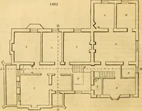 An illustration from An encyclopædia of cottage, farm, and villa architecture and furniture : containing numerous designs for dwellings from the cottage to the villa including farm houses, farmeries, and other agricultural buildings, several designs for country inns, public houses, and parochial schools, with the requisite fittings-up fixtures and furniture ; and appropriate offices, gardens and garden scenery ; each design accompanied by analytical and critical marks illustrative of the principles of archtiectural science and taste on whihc it is composed (1836)