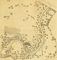 An illustration from An encyclopædia of cottage, farm, and villa architecture and furniture : containing numerous designs for dwellings from the cottage to the villa including farm houses, farmeries, and other agricultural buildings, several designs for country inns, public houses, and parochial schools, with the requisite fittings-up fixtures and furniture ; and appropriate offices, gardens and garden scenery ; each design accompanied by analytical and critical marks illustrative of the principles of archtiectural science and taste on whihc it is composed (1836)