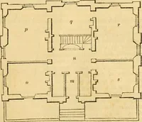 An illustration from An encyclopædia of cottage, farm, and villa architecture and furniture : containing numerous designs for dwellings from the cottage to the villa including farm houses, farmeries, and other agricultural buildings, several designs for country inns, public houses, and parochial schools, with the requisite fittings-up fixtures and furniture ; and appropriate offices, gardens and garden scenery ; each design accompanied by analytical and critical marks illustrative of the principles of archtiectural science and taste on whihc it is composed (1836)