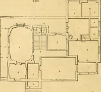 An illustration from An encyclopædia of cottage, farm, and villa architecture and furniture : containing numerous designs for dwellings from the cottage to the villa including farm houses, farmeries, and other agricultural buildings, several designs for country inns, public houses, and parochial schools, with the requisite fittings-up fixtures and furniture ; and appropriate offices, gardens and garden scenery ; each design accompanied by analytical and critical marks illustrative of the principles of archtiectural science and taste on whihc it is composed (1836)