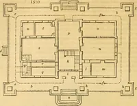 An illustration from An encyclopædia of cottage, farm, and villa architecture and furniture : containing numerous designs for dwellings from the cottage to the villa including farm houses, farmeries, and other agricultural buildings, several designs for country inns, public houses, and parochial schools, with the requisite fittings-up fixtures and furniture ; and appropriate offices, gardens and garden scenery ; each design accompanied by analytical and critical marks illustrative of the principles of archtiectural science and taste on whihc it is composed (1836)