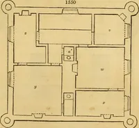 An illustration from An encyclopædia of cottage, farm, and villa architecture and furniture : containing numerous designs for dwellings from the cottage to the villa including farm houses, farmeries, and other agricultural buildings, several designs for country inns, public houses, and parochial schools, with the requisite fittings-up fixtures and furniture ; and appropriate offices, gardens and garden scenery ; each design accompanied by analytical and critical marks illustrative of the principles of archtiectural science and taste on whihc it is composed (1836)