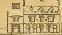 An illustration from An encyclopædia of cottage, farm, and villa architecture and furniture : containing numerous designs for dwellings from the cottage to the villa including farm houses, farmeries, and other agricultural buildings, several designs for country inns, public houses, and parochial schools, with the requisite fittings-up fixtures and furniture ; and appropriate offices, gardens and garden scenery ; each design accompanied by analytical and critical marks illustrative of the principles of archtiectural science and taste on whihc it is composed (1836)