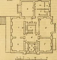 An illustration from An encyclopædia of cottage, farm, and villa architecture and furniture : containing numerous designs for dwellings from the cottage to the villa including farm houses, farmeries, and other agricultural buildings, several designs for country inns, public houses, and parochial schools, with the requisite fittings-up fixtures and furniture ; and appropriate offices, gardens and garden scenery ; each design accompanied by analytical and critical marks illustrative of the principles of archtiectural science and taste on whihc it is composed (1836)