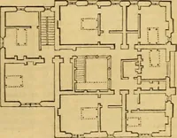 An illustration from An encyclopædia of cottage, farm, and villa architecture and furniture : containing numerous designs for dwellings from the cottage to the villa including farm houses, farmeries, and other agricultural buildings, several designs for country inns, public houses, and parochial schools, with the requisite fittings-up fixtures and furniture ; and appropriate offices, gardens and garden scenery ; each design accompanied by analytical and critical marks illustrative of the principles of archtiectural science and taste on whihc it is composed (1836)
