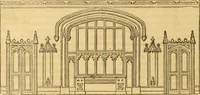 An illustration from An encyclopædia of cottage, farm, and villa architecture and furniture : containing numerous designs for dwellings from the cottage to the villa including farm houses, farmeries, and other agricultural buildings, several designs for country inns, public houses, and parochial schools, with the requisite fittings-up fixtures and furniture ; and appropriate offices, gardens and garden scenery ; each design accompanied by analytical and critical marks illustrative of the principles of archtiectural science and taste on whihc it is composed (1836)
