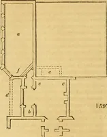 An illustration from An encyclopædia of cottage, farm, and villa architecture and furniture : containing numerous designs for dwellings from the cottage to the villa including farm houses, farmeries, and other agricultural buildings, several designs for country inns, public houses, and parochial schools, with the requisite fittings-up fixtures and furniture ; and appropriate offices, gardens and garden scenery ; each design accompanied by analytical and critical marks illustrative of the principles of archtiectural science and taste on whihc it is composed (1836)