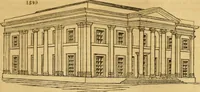 An illustration from An encyclopædia of cottage, farm, and villa architecture and furniture : containing numerous designs for dwellings from the cottage to the villa including farm houses, farmeries, and other agricultural buildings, several designs for country inns, public houses, and parochial schools, with the requisite fittings-up fixtures and furniture ; and appropriate offices, gardens and garden scenery ; each design accompanied by analytical and critical marks illustrative of the principles of archtiectural science and taste on whihc it is composed (1836)