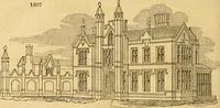 An illustration from An encyclopædia of cottage, farm, and villa architecture and furniture : containing numerous designs for dwellings from the cottage to the villa including farm houses, farmeries, and other agricultural buildings, several designs for country inns, public houses, and parochial schools, with the requisite fittings-up fixtures and furniture ; and appropriate offices, gardens and garden scenery ; each design accompanied by analytical and critical marks illustrative of the principles of archtiectural science and taste on whihc it is composed (1836)