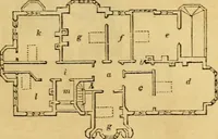 An illustration from An encyclopædia of cottage, farm, and villa architecture and furniture : containing numerous designs for dwellings from the cottage to the villa including farm houses, farmeries, and other agricultural buildings, several designs for country inns, public houses, and parochial schools, with the requisite fittings-up fixtures and furniture ; and appropriate offices, gardens and garden scenery ; each design accompanied by analytical and critical marks illustrative of the principles of archtiectural science and taste on whihc it is composed (1836)