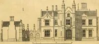 An illustration from An encyclopædia of cottage, farm, and villa architecture and furniture : containing numerous designs for dwellings from the cottage to the villa including farm houses, farmeries, and other agricultural buildings, several designs for country inns, public houses, and parochial schools, with the requisite fittings-up fixtures and furniture ; and appropriate offices, gardens and garden scenery ; each design accompanied by analytical and critical marks illustrative of the principles of archtiectural science and taste on whihc it is composed (1836)
