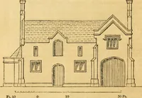 An illustration from An encyclopædia of cottage, farm, and villa architecture and furniture : containing numerous designs for dwellings from the cottage to the villa including farm houses, farmeries, and other agricultural buildings, several designs for country inns, public houses, and parochial schools, with the requisite fittings-up fixtures and furniture ; and appropriate offices, gardens and garden scenery ; each design accompanied by analytical and critical marks illustrative of the principles of archtiectural science and taste on whihc it is composed (1836)