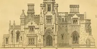 An illustration from An encyclopædia of cottage, farm, and villa architecture and furniture : containing numerous designs for dwellings from the cottage to the villa including farm houses, farmeries, and other agricultural buildings, several designs for country inns, public houses, and parochial schools, with the requisite fittings-up fixtures and furniture ; and appropriate offices, gardens and garden scenery ; each design accompanied by analytical and critical marks illustrative of the principles of archtiectural science and taste on whihc it is composed (1836)