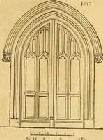 An illustration from An encyclopædia of cottage, farm, and villa architecture and furniture : containing numerous designs for dwellings from the cottage to the villa including farm houses, farmeries, and other agricultural buildings, several designs for country inns, public houses, and parochial schools, with the requisite fittings-up fixtures and furniture ; and appropriate offices, gardens and garden scenery ; each design accompanied by analytical and critical marks illustrative of the principles of archtiectural science and taste on whihc it is composed (1836)