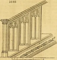 An illustration from An encyclopædia of cottage, farm, and villa architecture and furniture : containing numerous designs for dwellings from the cottage to the villa including farm houses, farmeries, and other agricultural buildings, several designs for country inns, public houses, and parochial schools, with the requisite fittings-up fixtures and furniture ; and appropriate offices, gardens and garden scenery ; each design accompanied by analytical and critical marks illustrative of the principles of archtiectural science and taste on whihc it is composed (1836)