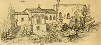 An illustration from An encyclopædia of cottage, farm, and villa architecture and furniture : containing numerous designs for dwellings from the cottage to the villa including farm houses, farmeries, and other agricultural buildings, several designs for country inns, public houses, and parochial schools, with the requisite fittings-up fixtures and furniture ; and appropriate offices, gardens and garden scenery ; each design accompanied by analytical and critical marks illustrative of the principles of archtiectural science and taste on whihc it is composed (1836)
