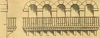 An illustration from An encyclopædia of cottage, farm, and villa architecture and furniture : containing numerous designs for dwellings from the cottage to the villa including farm houses, farmeries, and other agricultural buildings, several designs for country inns, public houses, and parochial schools, with the requisite fittings-up fixtures and furniture ; and appropriate offices, gardens and garden scenery ; each design accompanied by analytical and critical marks illustrative of the principles of archtiectural science and taste on whihc it is composed (1836)