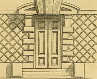 An illustration from An encyclopædia of cottage, farm, and villa architecture and furniture : containing numerous designs for dwellings from the cottage to the villa including farm houses, farmeries, and other agricultural buildings, several designs for country inns, public houses, and parochial schools, with the requisite fittings-up fixtures and furniture ; and appropriate offices, gardens and garden scenery ; each design accompanied by analytical and critical marks illustrative of the principles of archtiectural science and taste on whihc it is composed (1836)