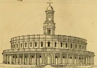 An illustration from An encyclopædia of cottage, farm, and villa architecture and furniture : containing numerous designs for dwellings from the cottage to the villa including farm houses, farmeries, and other agricultural buildings, several designs for country inns, public houses, and parochial schools, with the requisite fittings-up fixtures and furniture ; and appropriate offices, gardens and garden scenery ; each design accompanied by analytical and critical marks illustrative of the principles of archtiectural science and taste on whihc it is composed (1836)