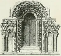 An illustration from An attempt to discriminate the styles of architecture in England : from the Conquest to the Reformation : with a sketch of the Grecian and Roman orders (1862)