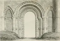 An illustration from An attempt to discriminate the styles of architecture in England : from the Conquest to the Reformation : with a sketch of the Grecian and Roman orders (1862)