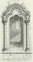 An illustration from An attempt to discriminate the styles of architecture in England : from the Conquest to the Reformation : with a sketch of the Grecian and Roman orders (1862)