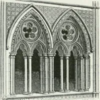 An illustration from An attempt to discriminate the styles of architecture in England : from the Conquest to the Reformation : with a sketch of the Grecian and Roman orders (1862)