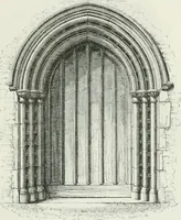 An illustration from An attempt to discriminate the styles of architecture in England : from the Conquest to the Reformation : with a sketch of the Grecian and Roman orders (1862)