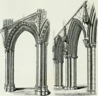 An illustration from An attempt to discriminate the styles of architecture in England : from the Conquest to the Reformation : with a sketch of the Grecian and Roman orders (1862)