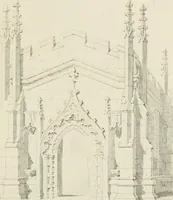 An illustration from An attempt to discriminate the styles of architecture in England : from the Conquest to the Reformation : with a sketch of the Grecian and Roman orders (1862)