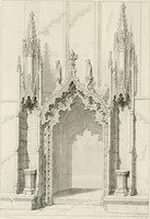 An illustration from An attempt to discriminate the styles of architecture in England : from the Conquest to the Reformation : with a sketch of the Grecian and Roman orders (1862)