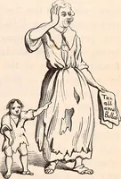 An illustration from England under the house of Hanover; : its history and condition during the reigns of the three Georges, illustrated from the caricatures and satires of the day. (1848)