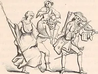 An illustration from England under the house of Hanover; : its history and condition during the reigns of the three Georges, illustrated from the caricatures and satires of the day. (1848)