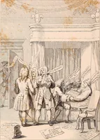 An illustration from England under the house of Hanover; : its history and condition during the reigns of the three Georges, illustrated from the caricatures and satires of the day. (1848)