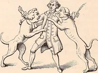 An illustration from England under the house of Hanover; : its history and condition during the reigns of the three Georges, illustrated from the caricatures and satires of the day. (1848)