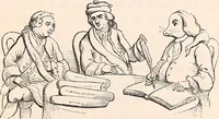 An illustration from England under the house of Hanover; : its history and condition during the reigns of the three Georges, illustrated from the caricatures and satires of the day. (1848)