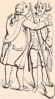 An illustration from England under the house of Hanover; : its history and condition during the reigns of the three Georges, illustrated from the caricatures and satires of the day. (1848)