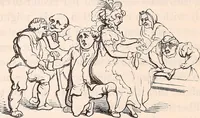 An illustration from England under the house of Hanover; : its history and condition during the reigns of the three Georges, illustrated from the caricatures and satires of the day. (1848)
