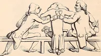 An illustration from England under the house of Hanover; : its history and condition during the reigns of the three Georges, illustrated from the caricatures and satires of the day. (1848)