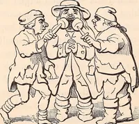 An illustration from England under the house of Hanover; : its history and condition during the reigns of the three Georges, illustrated from the caricatures and satires of the day. (1848)