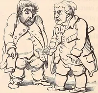 An illustration from England under the house of Hanover; : its history and condition during the reigns of the three Georges, illustrated from the caricatures and satires of the day. (1848)