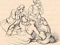 An illustration from England under the house of Hanover; : its history and condition during the reigns of the three Georges, illustrated from the caricatures and satires of the day. (1848)