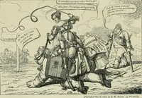 An illustration from English caricaturists and graphic humourists of the nineteeth century : How they illustrated and interpreted their times (1886)