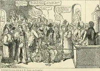 An illustration from English caricaturists and graphic humourists of the nineteeth century : How they illustrated and interpreted their times (1886)