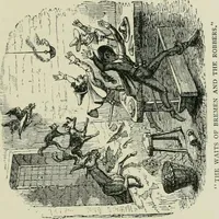 An illustration from English caricaturists and graphic humourists of the nineteeth century : How they illustrated and interpreted their times (1886)