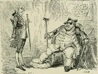 An illustration from English caricaturists and graphic humourists of the nineteeth century : How they illustrated and interpreted their times (1886)