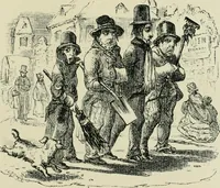 An illustration from English caricaturists and graphic humourists of the nineteeth century : How they illustrated and interpreted their times (1886)