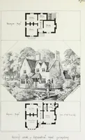 An illustration from English country houses. Forty-five views and plans of recently erected mansions, private residences, parsonage-houses, farm-houses, lodges, and cottages: with a practical treatise on house-building (1870)