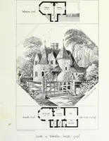 An illustration from English country houses. Forty-five views and plans of recently erected mansions, private residences, parsonage-houses, farm-houses, lodges, and cottages: with a practical treatise on house-building (1870)